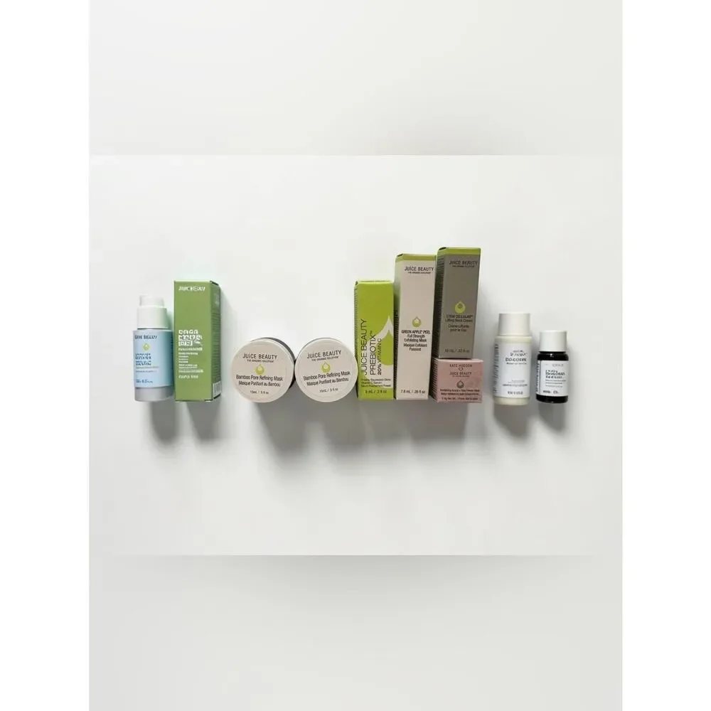 Juice Beauty Prebiotix Vitamin C Green Apple Peel Stem Cellular Mask Bundle, New